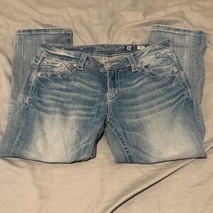 Miss Me Light Blue Cropped Jeans